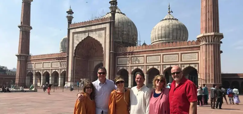 Private luxury tour group at Jama Masjid Delhi