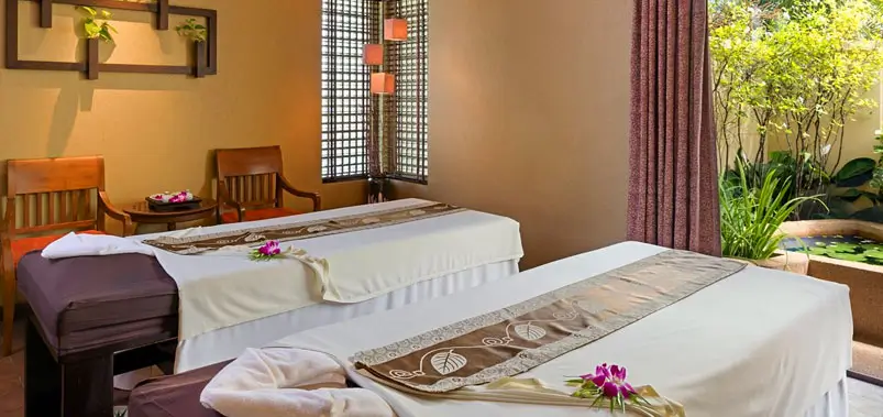 luxury ayurveda spa treatment room resort