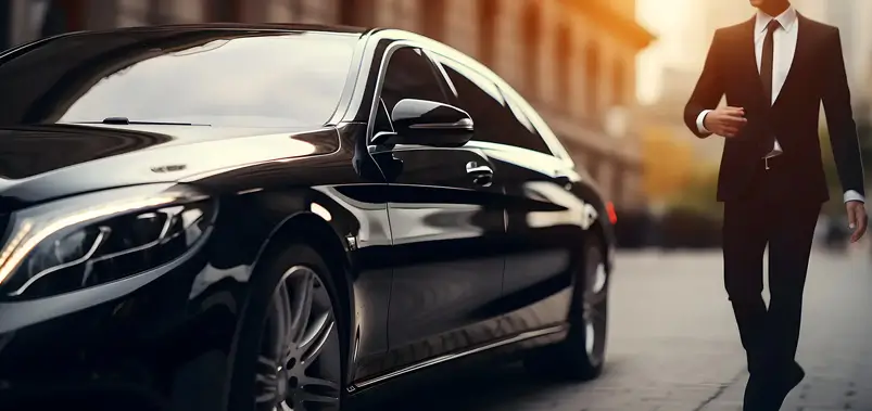 luxury car and chauffeur service view